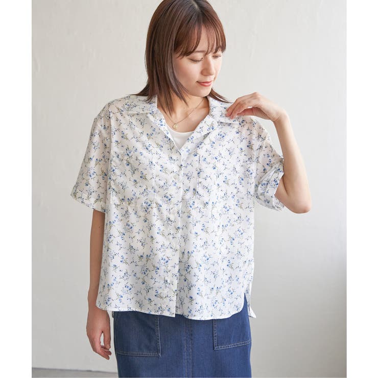 涼やか開襟ポケ付きシャツ | ikka  | 詳細画像17 