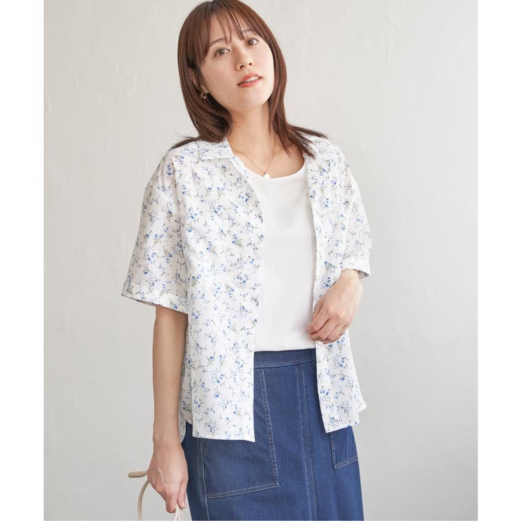 涼やか開襟ポケ付きシャツ | ikka  | 詳細画像19 