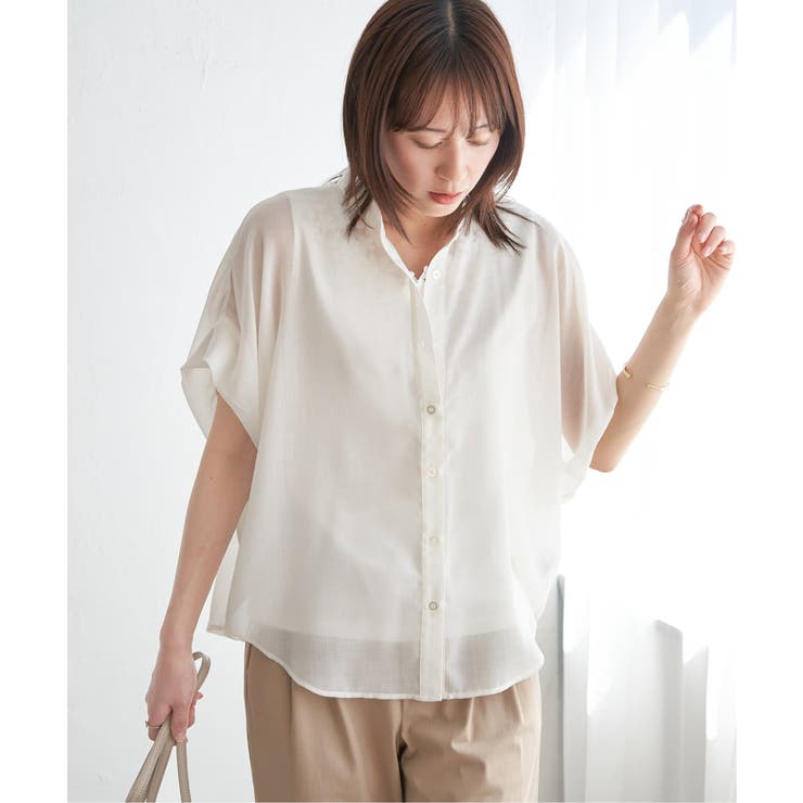 コットンライクシアードルマンブラウス | ikka  | 詳細画像7 