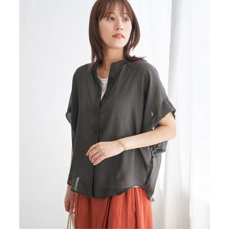 コットンライクシアードルマンブラウス | ikka  | 詳細画像14 