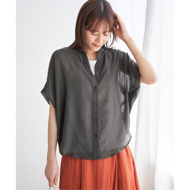 コットンライクシアードルマンブラウス | ikka  | 詳細画像15 