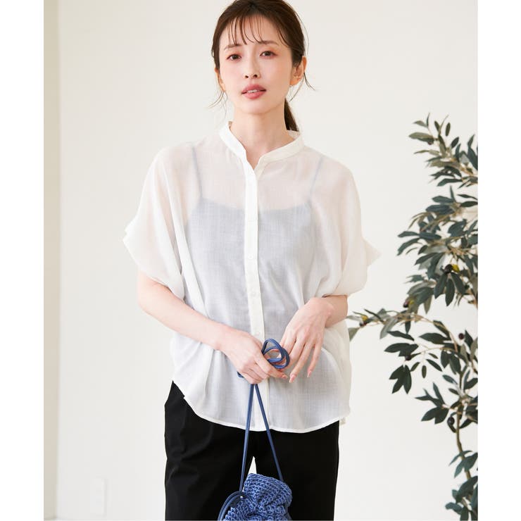 コットンライクシアードルマンブラウス | ikka  | 詳細画像2 