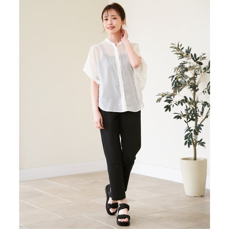 コットンライクシアードルマンブラウス | ikka  | 詳細画像4 