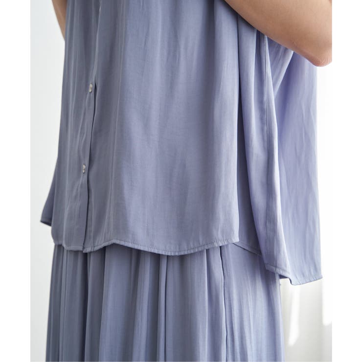 【セットアップ対応】カッセンギャザーフレンチ袖ブラウス | ikka  | 詳細画像27 