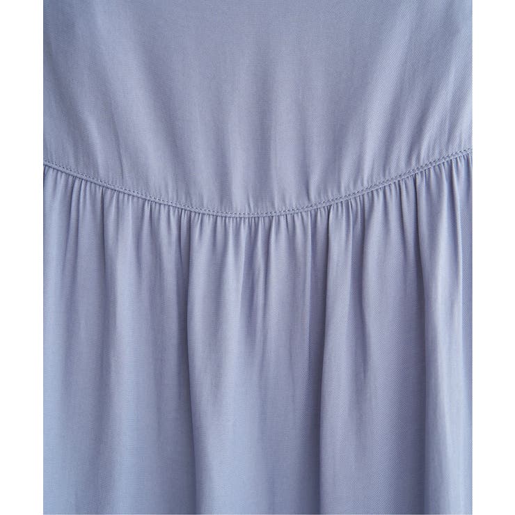 【セットアップ対応】カッセンギャザーフレンチ袖ブラウス | ikka  | 詳細画像29 