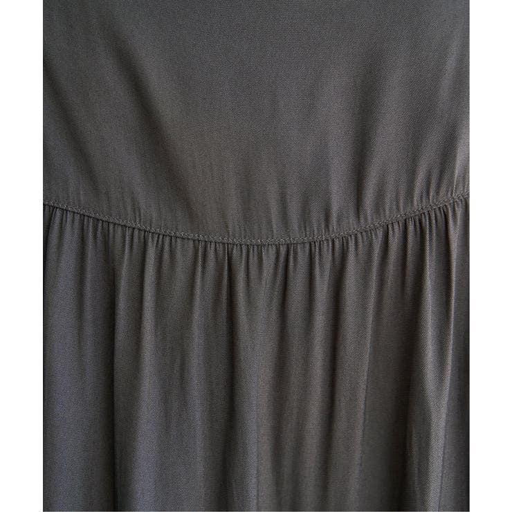 【セットアップ対応】カッセンギャザーフレンチ袖ブラウス | ikka  | 詳細画像30 