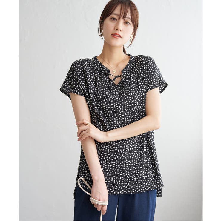 ジョーゼットフレンチスリーブブラウス | ikka  | 詳細画像6 