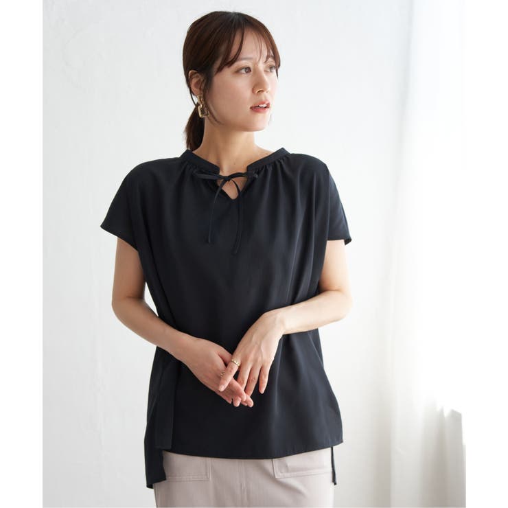 ジョーゼットフレンチスリーブブラウス | ikka  | 詳細画像10 