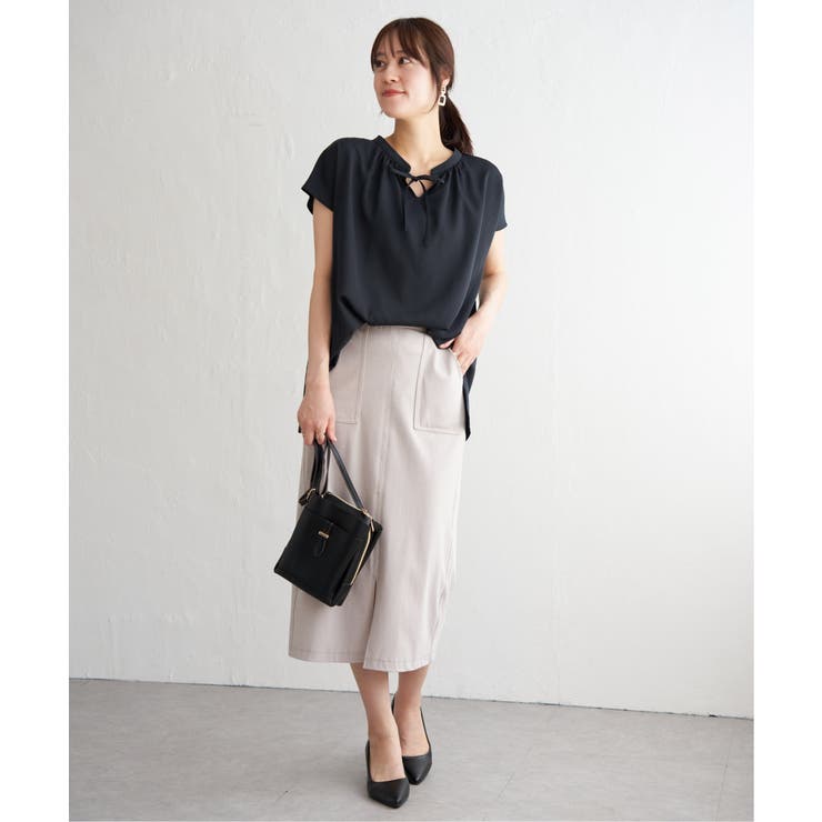 ジョーゼットフレンチスリーブブラウス | ikka  | 詳細画像11 