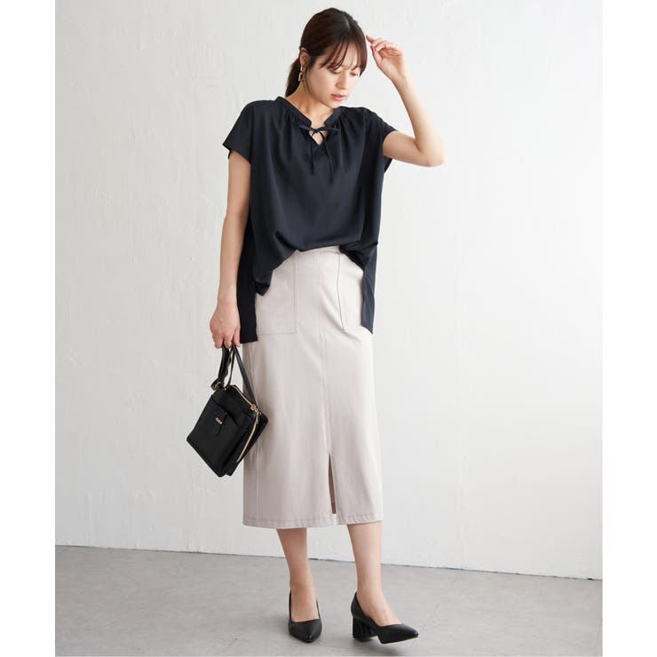 ジョーゼットフレンチスリーブブラウス | ikka  | 詳細画像12 