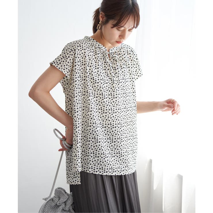 ジョーゼットフレンチスリーブブラウス | ikka  | 詳細画像2 