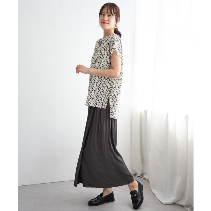 ジョーゼットフレンチスリーブブラウス | ikka  | 詳細画像5 