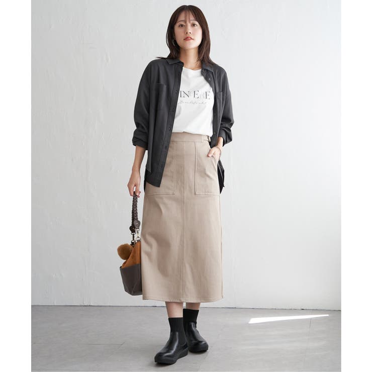 セルロース／デニムポケ付きシャツ | ikka  | 詳細画像9 