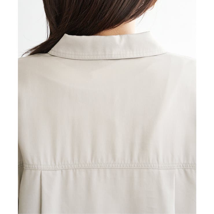 セルロース／デニムポケ付きシャツ | ikka  | 詳細画像27 