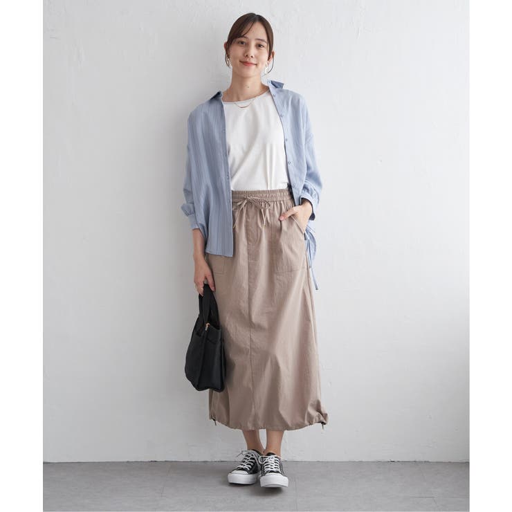 サテン／ドビーサイドリボンシャツ | ikka  | 詳細画像24 