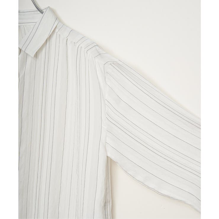 サテン／ドビーサイドリボンシャツ | ikka  | 詳細画像33 