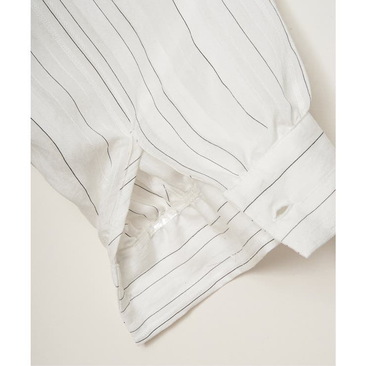 サテン／ドビーサイドリボンシャツ | ikka  | 詳細画像37 