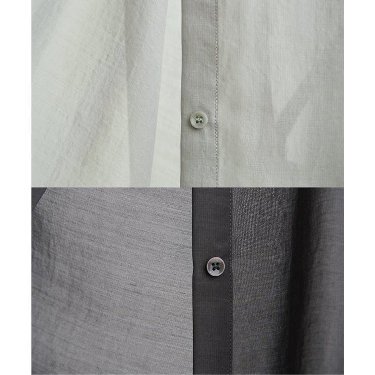 サテン／ドビーサイドリボンシャツ | ikka  | 詳細画像40 