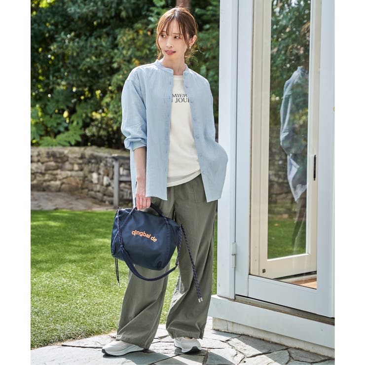 冷感リネンバンドカラーシャツ | ikka  | 詳細画像7 