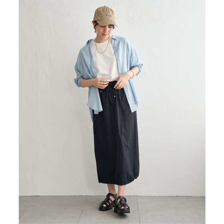 シアーデニム7分袖シャツ | ikka  | 詳細画像7 