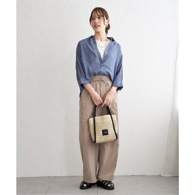 シアーデニム7分袖シャツ | ikka  | 詳細画像10 