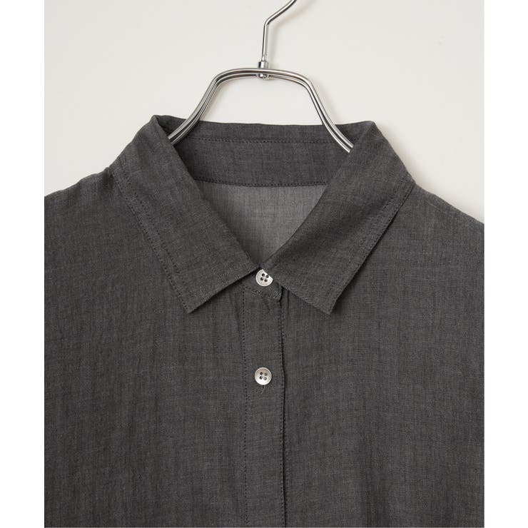 シアーデニム7分袖シャツ | ikka  | 詳細画像27 