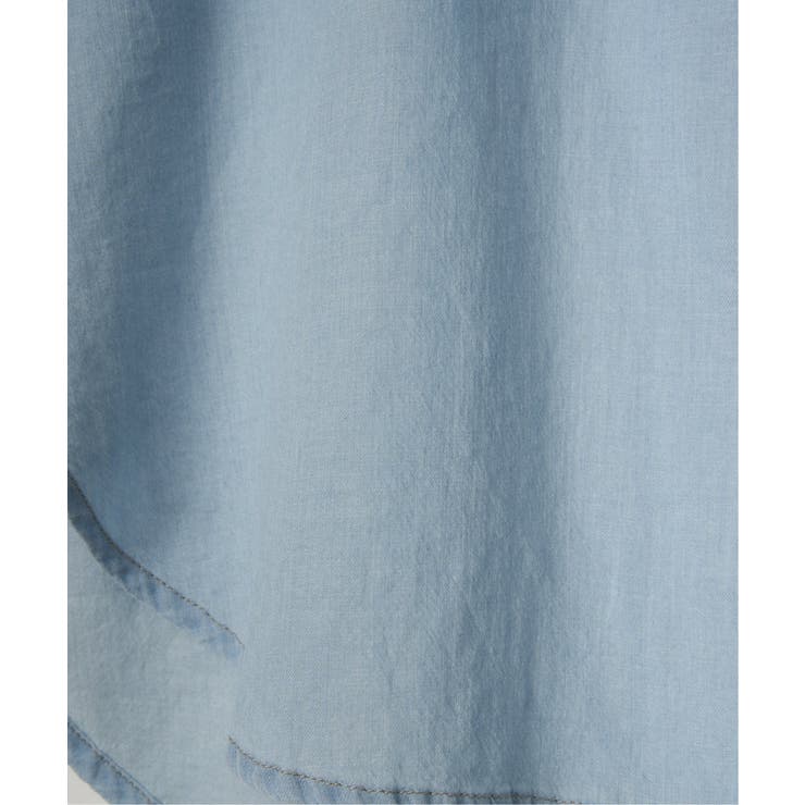 シアーデニム7分袖シャツ | ikka  | 詳細画像32 