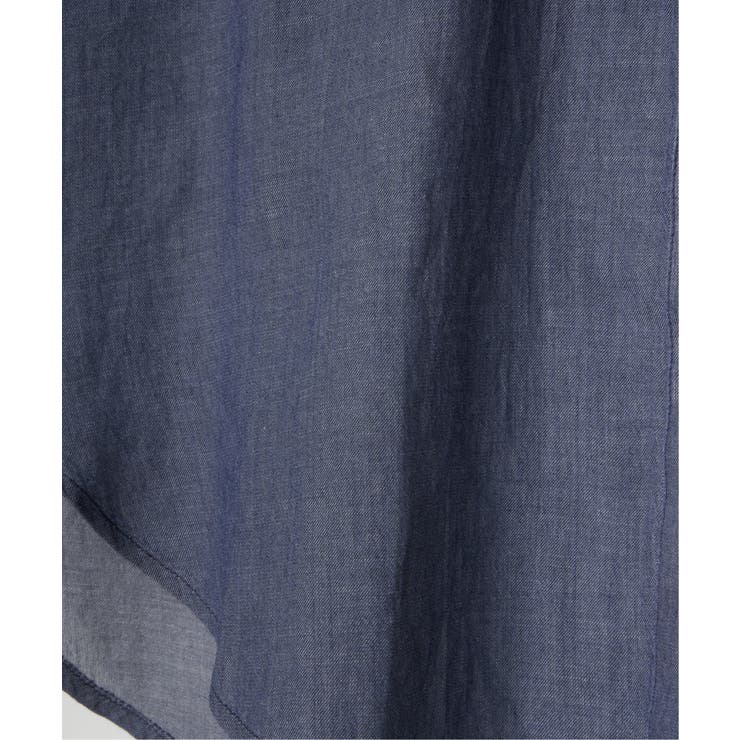 シアーデニム7分袖シャツ | ikka  | 詳細画像34 