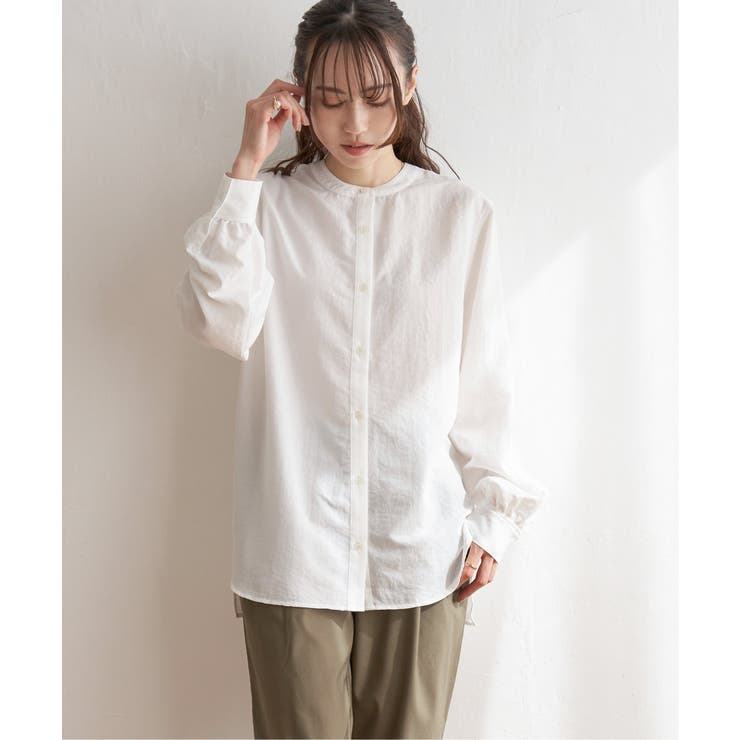 前後2WAYバンドカラーシャツ[品番：IKAW0019897]｜ikka （イッカ