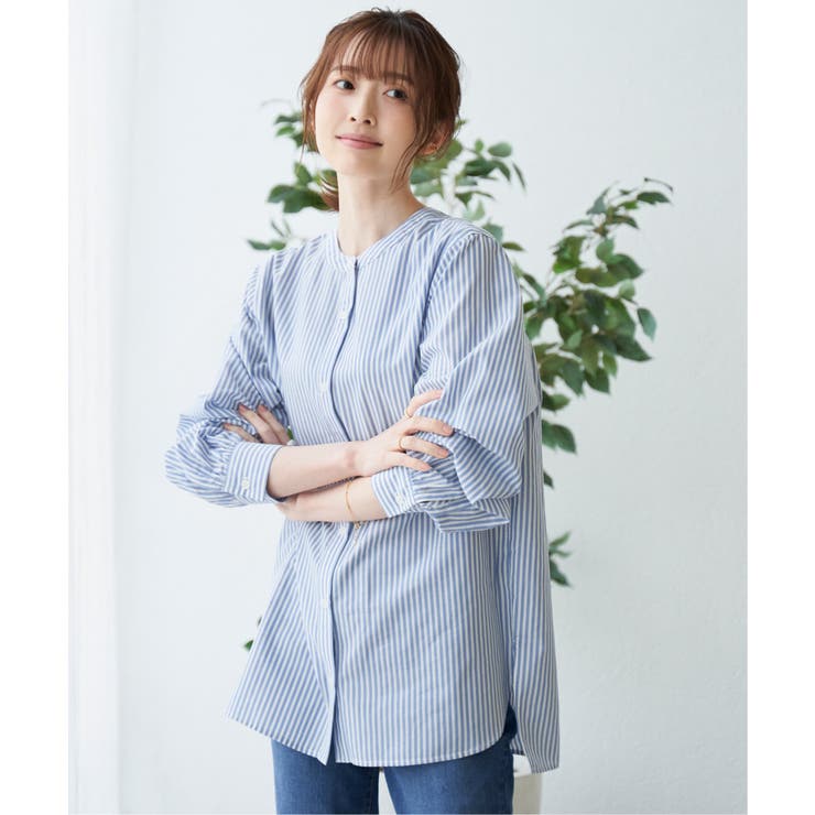 前後2WAYバンドカラーシャツ[品番：IKAW0019897]｜ikka （イッカ