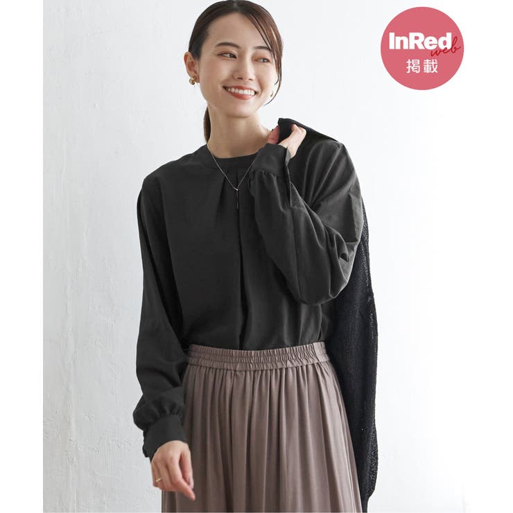 雑誌InRed web10月号掲載】前後2WAYバンドカラーシャツ[品番