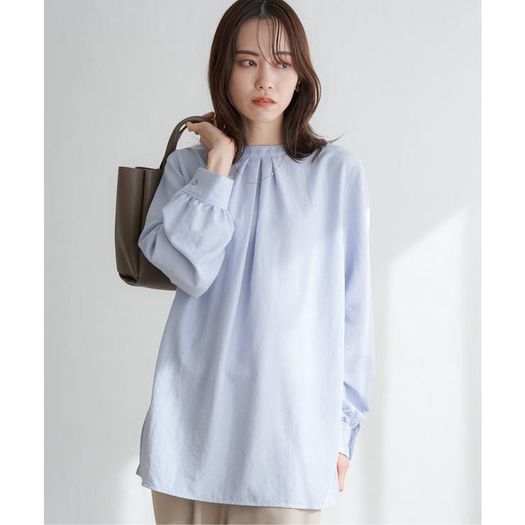 前後2WAYバンドカラーシャツ | ikka  | 詳細画像6 