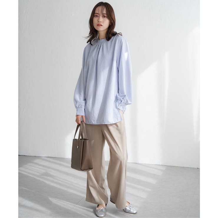 前後2WAYバンドカラーシャツ | ikka  | 詳細画像7 