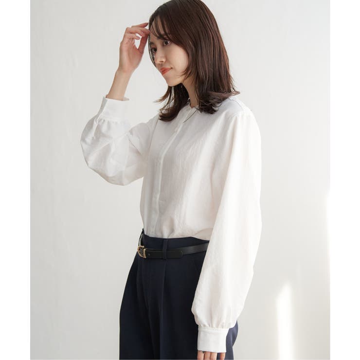 前後2WAYバンドカラーシャツ | ikka  | 詳細画像10 