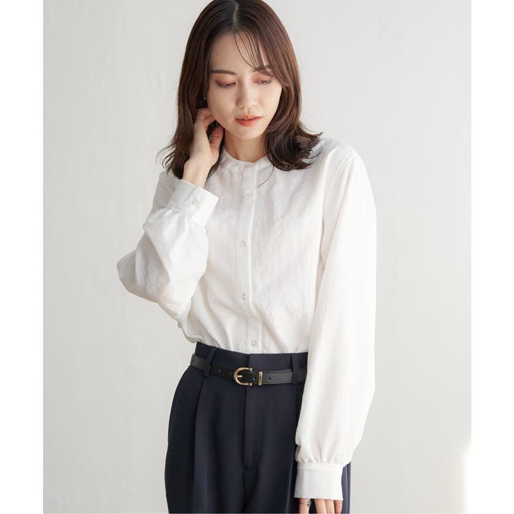 前後2WAYバンドカラーシャツ[品番：IKAW0021700]｜ikka （イッカ