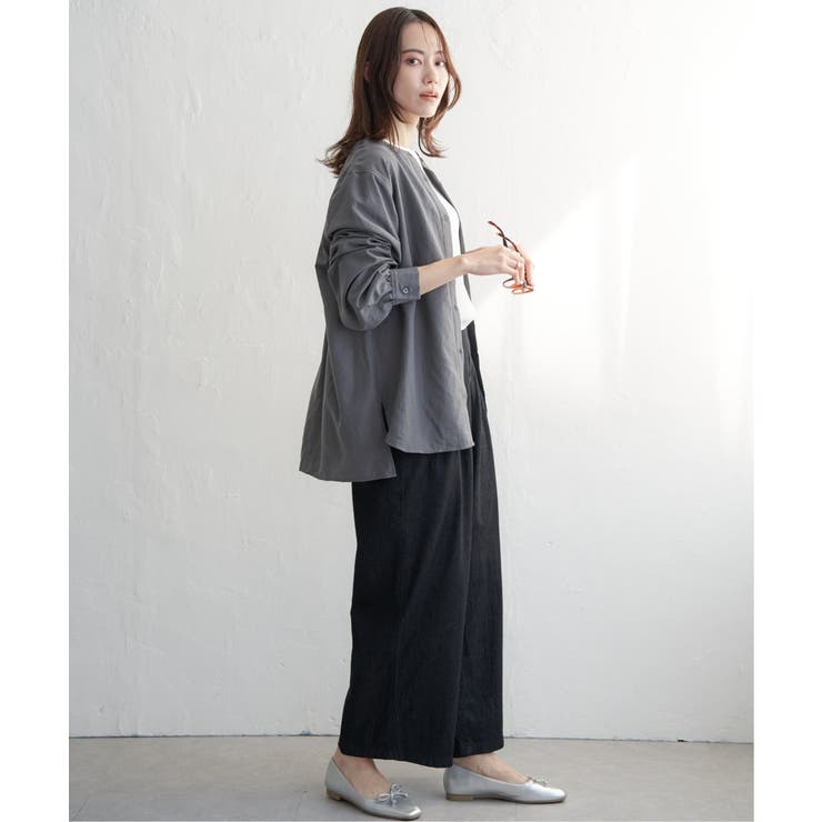 前後2WAYバンドカラーシャツ | ikka  | 詳細画像16 