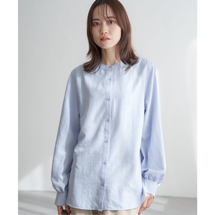 前後2WAYバンドカラーシャツ | ikka  | 詳細画像25 