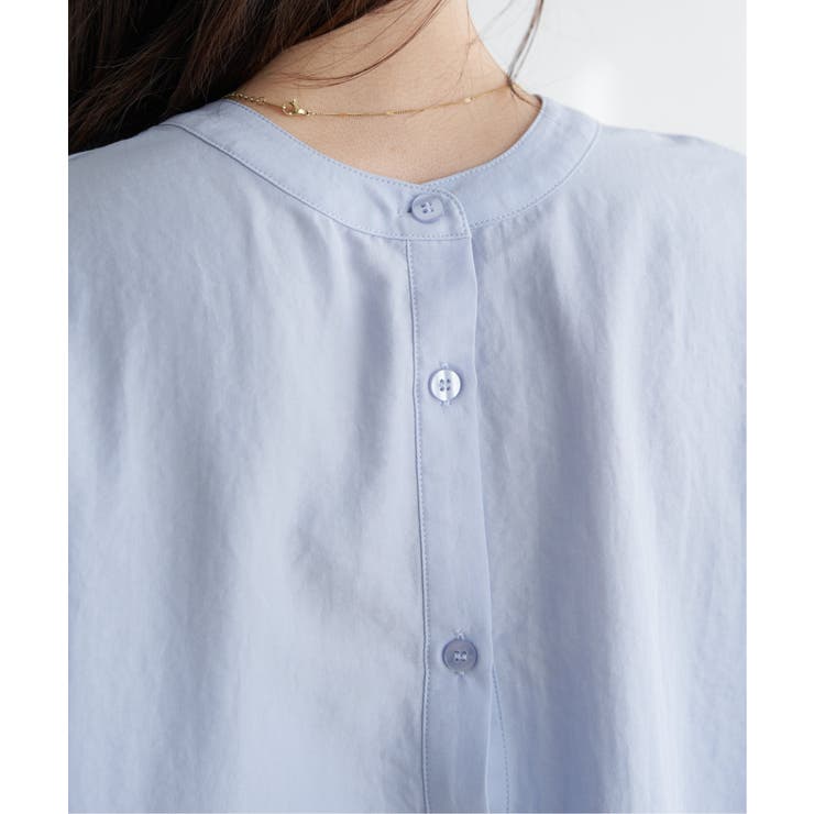 前後2WAYバンドカラーシャツ | ikka  | 詳細画像35 