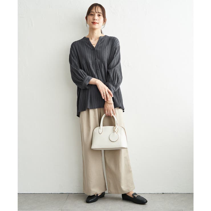 冷感楊柳バンドカラーシャツ | ikka  | 詳細画像13 