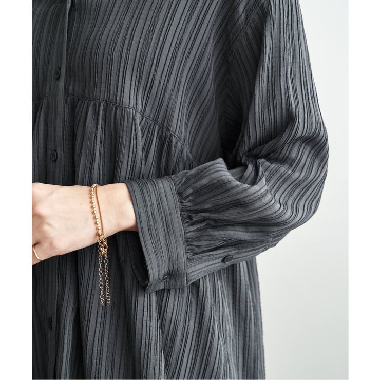 冷感楊柳バンドカラーシャツ | ikka  | 詳細画像25 