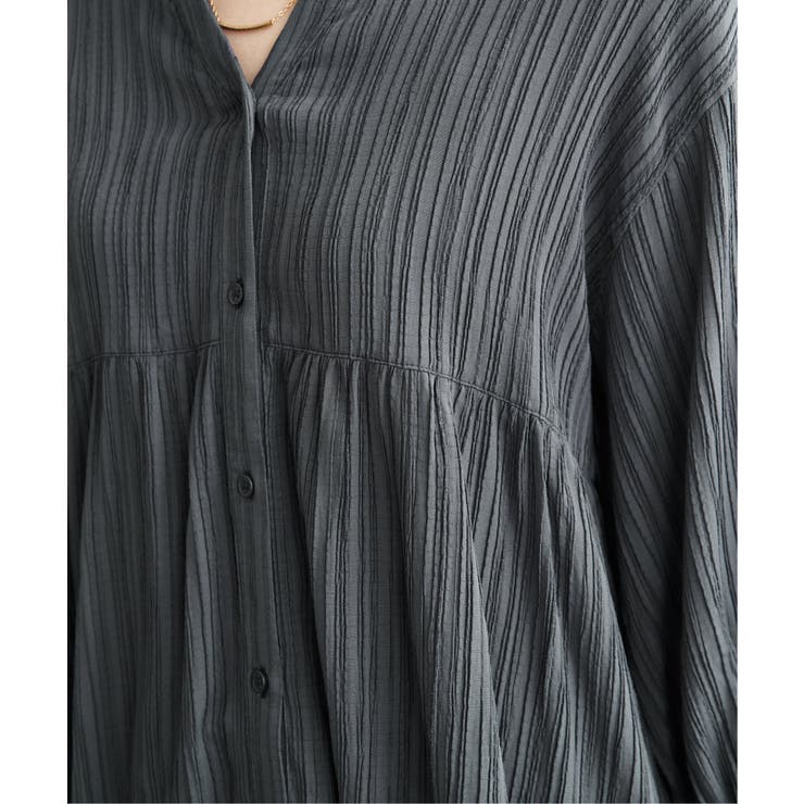 冷感楊柳バンドカラーシャツ | ikka  | 詳細画像29 