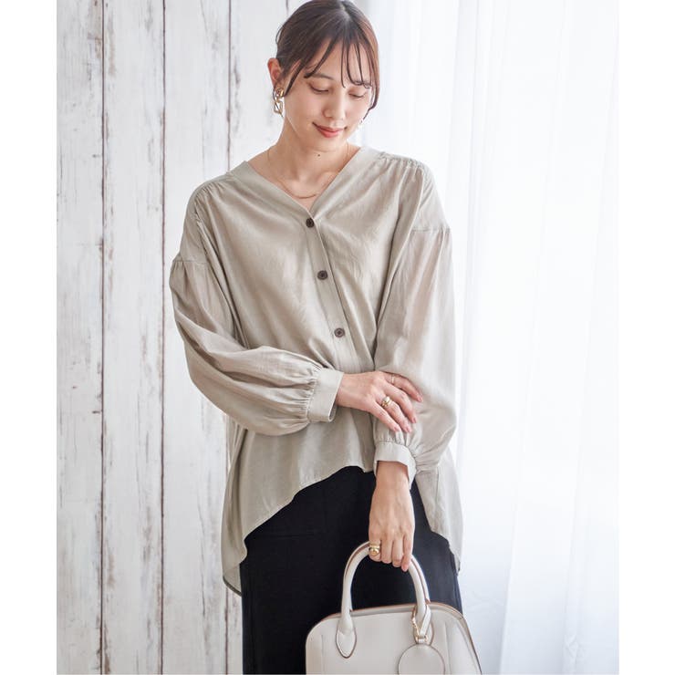 V襟シャーディガン | ikka  | 詳細画像9 