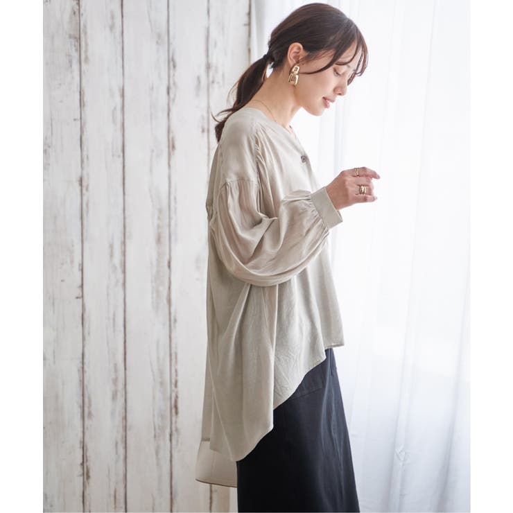 V襟シャーディガン | ikka  | 詳細画像11 