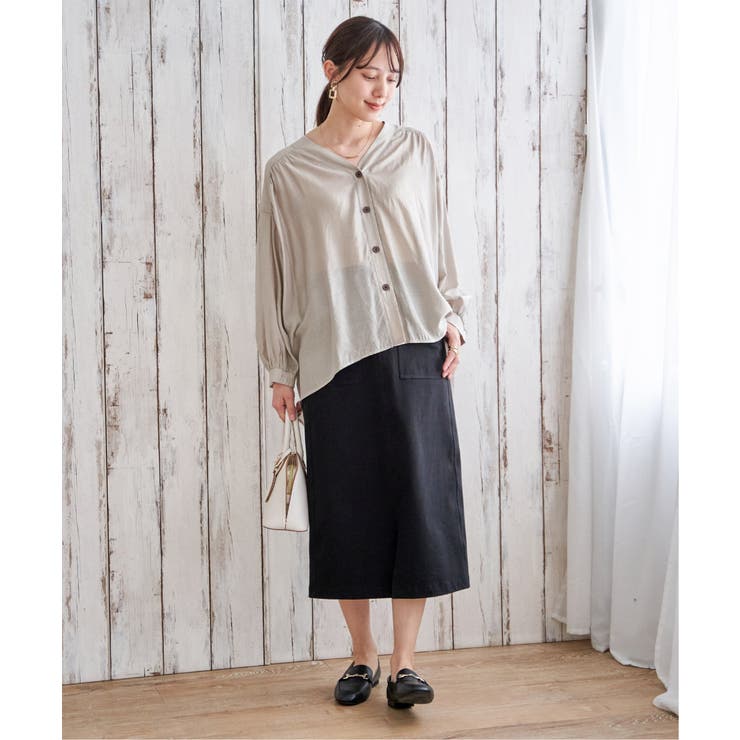 V襟シャーディガン | ikka  | 詳細画像12 