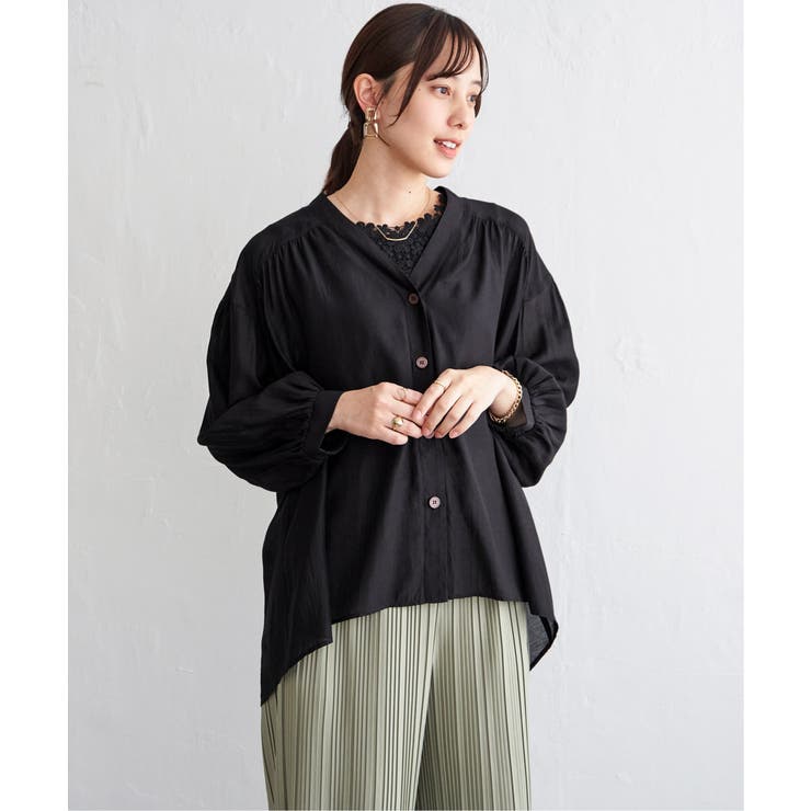 V襟シャーディガン | ikka  | 詳細画像14 