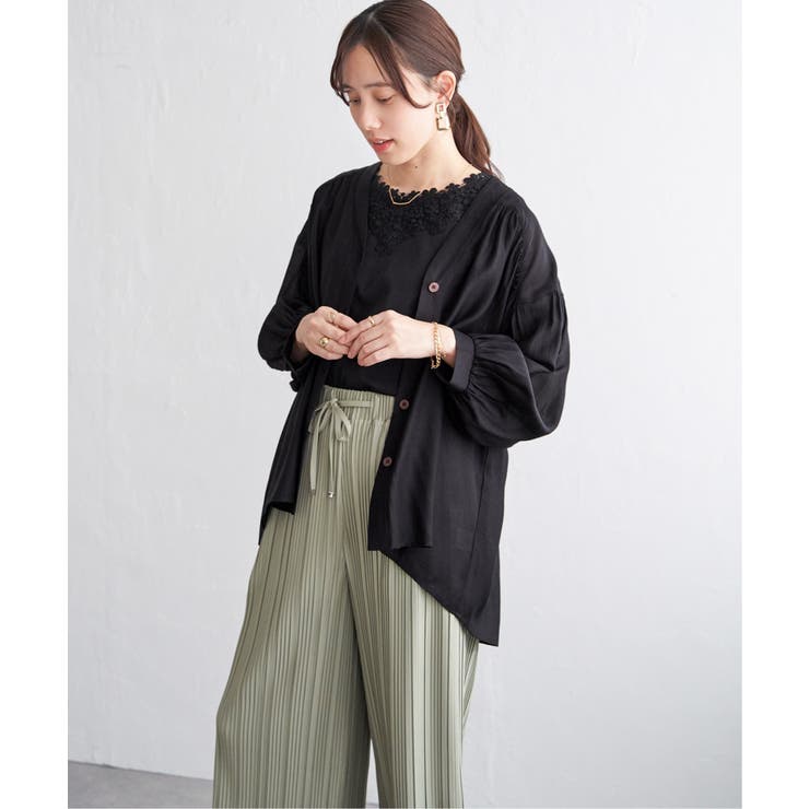 V襟シャーディガン | ikka  | 詳細画像15 