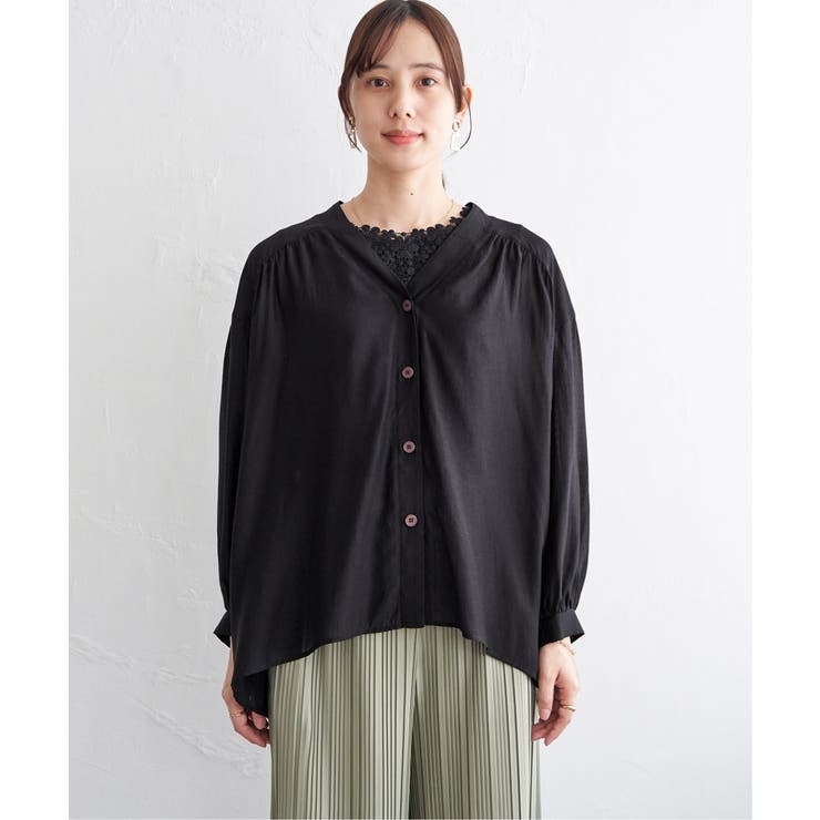 V襟シャーディガン | ikka  | 詳細画像21 