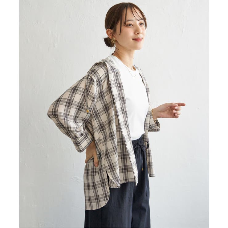 ソノタ | 【接触冷感／UVカット】シアー7分袖フードシャツ | ikka 