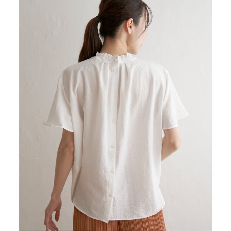 襟フリル2WAY半袖ブラウス | ikka  | 詳細画像11 