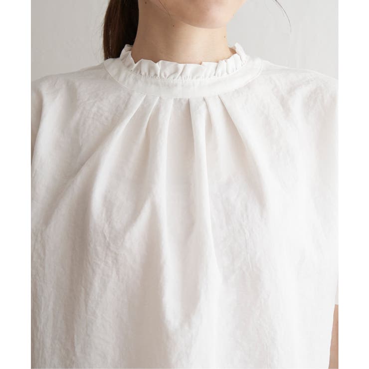 襟フリル2WAY半袖ブラウス | ikka  | 詳細画像13 